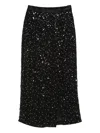 Emporio Armani Sequin-embellished Midi Skirt In Black