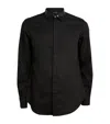 Emporio Armani Sequin-embellished Shirt In Black