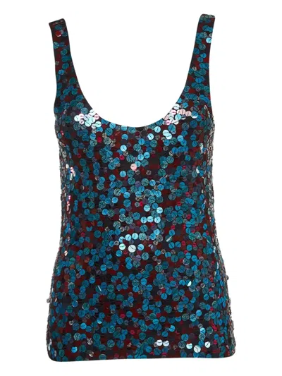Pre-owned Emporio Armani Sequin-embellished Tank Top