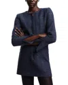Emporio Armani Sequin Tweed Jacket In Blue