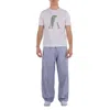 Emporio Armani Sequinned Logo Cotton T-shirt In White In White