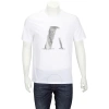 Emporio Armani Sequinned Logo Cotton T-shirt In White In White