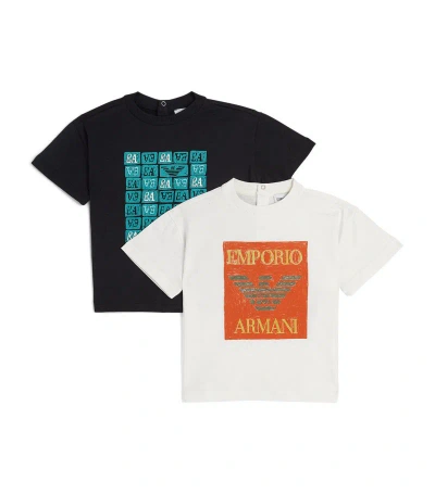 Emporio Armani Set Of 2 Graphic Print T-shirt (6-36 Months) In Multi