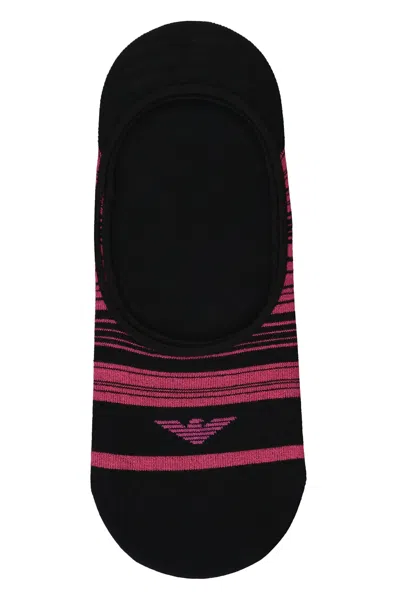 Emporio Armani Set Of Two Socks In Black