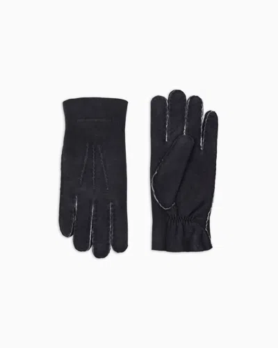 Emporio Armani Shearling Lambskin Gloves