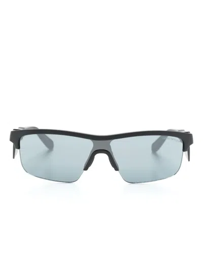 Emporio Armani Shield-frame Sunglasses In Black