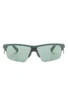 Emporio Armani Shield-frame Sunglasses In Green