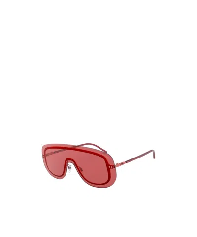 Emporio Armani Shield Sunglasses In Pink