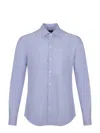 Emporio Armani Shirt Made Of Linen Blend. In Blue