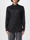 Emporio Armani Man Shirt Black Size L Cotton In Black