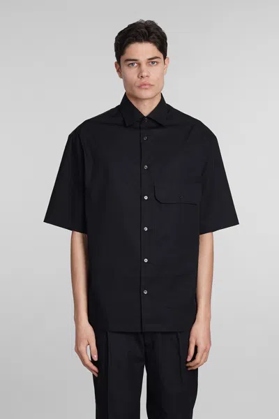 Emporio Armani Shirt In Black Cotton In Nero