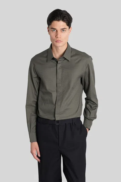 Emporio Armani Shirt In Green Cotton