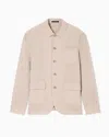 Emporio Armani Shirt Jacket In Technical Seersucker Fabric