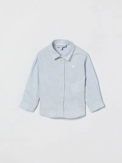 Emporio Armani Babies'  Shirt Kids Color Sky In Blue
