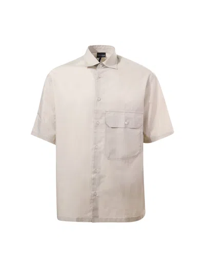 Emporio Armani Shirt In Light Grey