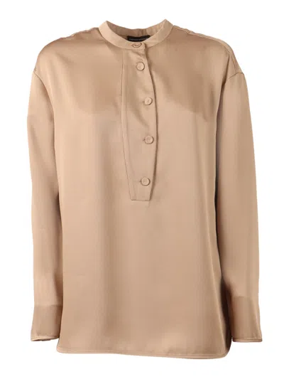 Emporio Armani Shirt In Brown