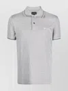 Emporio Armani Shirt With Collar And Side Slits In Gray