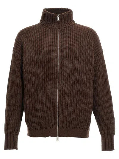 Emporio Armani Shirt With Zip. In Brown