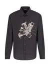 Emporio Armani Asv Lyocell Blend Shirt With Lily Print