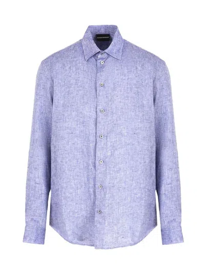 Emporio Armani Shirts Avion Blue