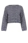 Emporio Armani Patterned Intarsia Knit Jumper In Multicoloured