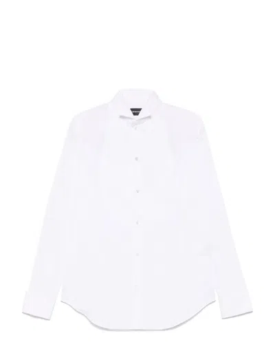 Emporio Armani Shirt Linen Collar Button-down In White
