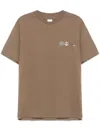 Emporio Armani Shitake Flower Peace T-shirt In Brown