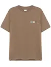 Emporio Armani Shitake Flower Peace T-shirt In Brown