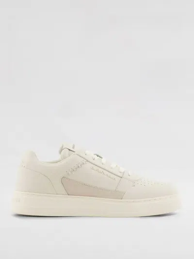 Emporio Armani Asv Regenerated Leather Low-top Sneakers In White