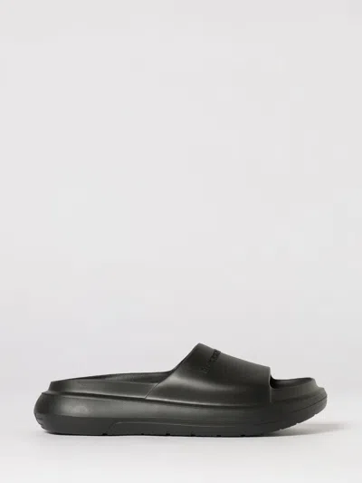 Emporio Armani Logo-detail Flat Sandals In Black