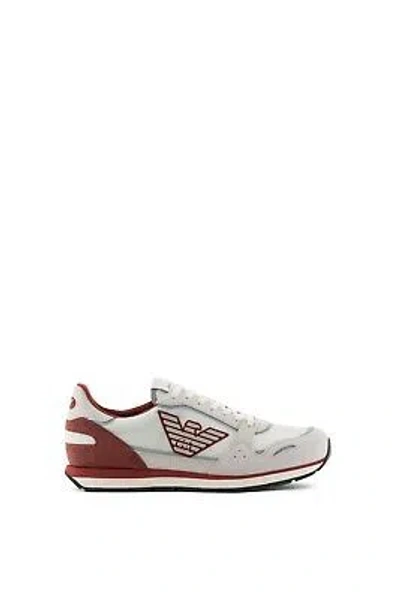 Pre-owned Emporio Armani Shoes Sneaker  Man Sz. Us 7,5 X4x537xn730 T410 White