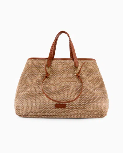 Emporio Armani Shoppers In Beige