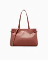 Emporio Armani Shoppers In Burgundy