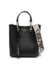 Emporio Armani Deer Print Myea Vertical Shopper Bag In Black