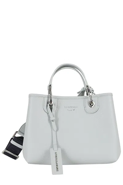 Emporio Armani Shopping Bag In Polvere Tempesta