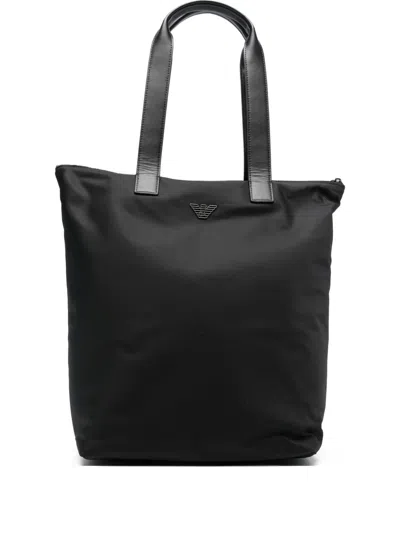 Emporio Armani Shopping Set Bag In Black