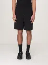 Emporio Armani Allover Logo Cotton Shorts In Black