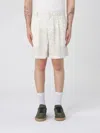 Emporio Armani White Allover Logo Bermuda Shorts