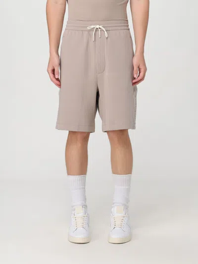 Emporio Armani Logo-embroidered Shorts In Neutrals