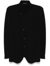 Emporio Armani Wool Blazer Jacket Front Pockets In Black