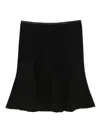 Emporio Armani Black Flared Hem Skirt In Black