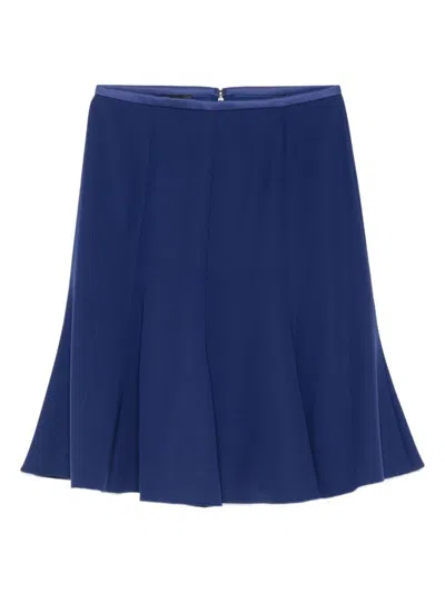 Emporio Armani Short Skirt In Blue