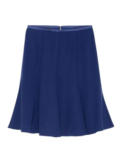 Emporio Armani Short Skirt In Blue