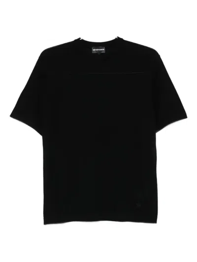 Emporio Armani Short-sleeve Crew-neck T-shirt In Black