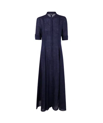 EMPORIO ARMANI LINEN MIDI DRESS