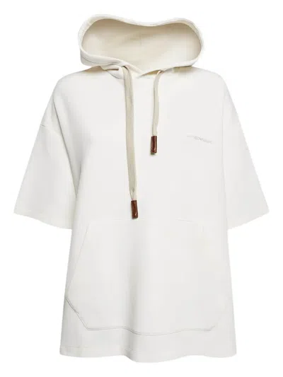 Pre-owned Emporio Armani Short-sleeve Hoodie In White