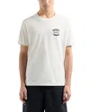 Emporio Armani Asv Jersey T-shirt With ‘let The Sea Set You Free' Embroidery In Snow White