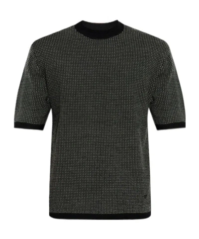 EMPORIO ARMANI SHORT-SLEEVE PATTERNED PULLOVER
