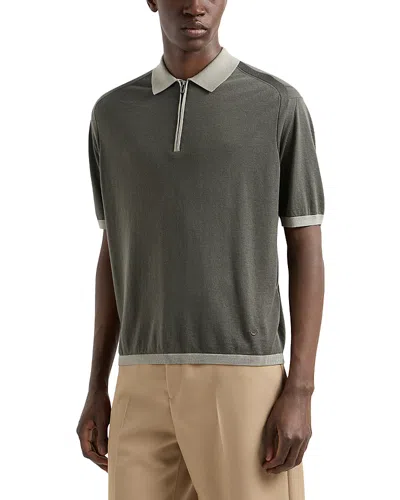 Emporio Armani Short Sleeve Polo In Green