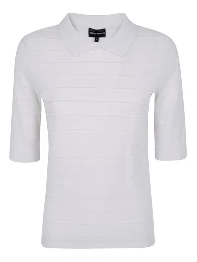Emporio Armani Short Sleeve Polo Neck In White